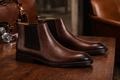 Men’s Brown Leather Chelsea Boots – Classic Smart Casual Collection