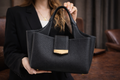 Women’s Black Structured Handbag – Elegant Everyday Collection