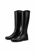 Luxury Black Leather Riding Boots – Women’s Collection (Back Zip Detail)