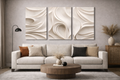 Modern Abstract 3-Piece Canvas Wall Art – Minimalist Neutral Décor Set